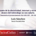 Los pagos por el costo de la electricidad, internet y otros gastos similares dentro del teletrabajo no son salario. Comentarios al pronunciamiento DAJ-AER-OFP – 285-2020