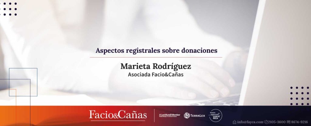 Aspectos registrales sobre donaciones