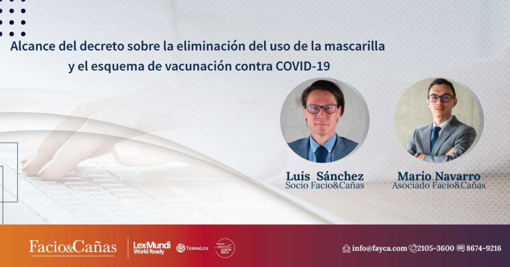 Alcance del decreto sobre la eliminación del uso de mascarilla y el esquema de vacunación contra COVID-19