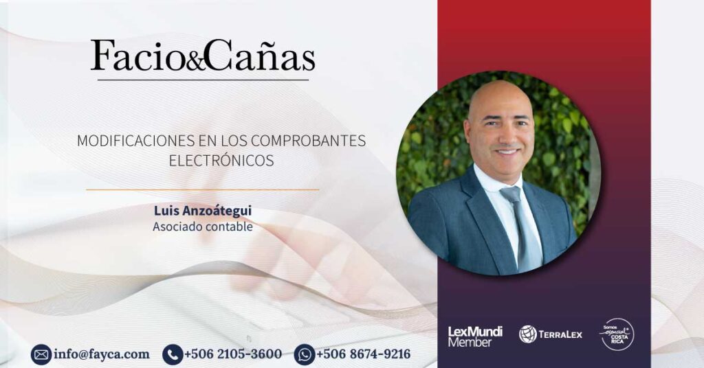 Modificaciones en los comprobantes electrónicos